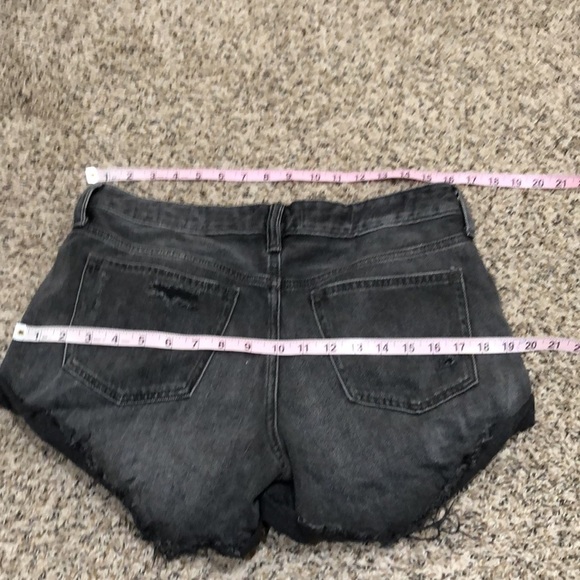 Free People We The Free Jean Shorts Size 29 Gray Distressed High Waist - Picture 4 of 9